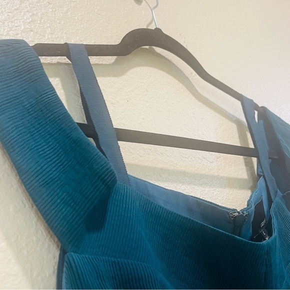 Greylin Revolve Alex Off Shoulder Mini Ribbed Dress Teal Green Sz.L NWT - Picture 5 of 8